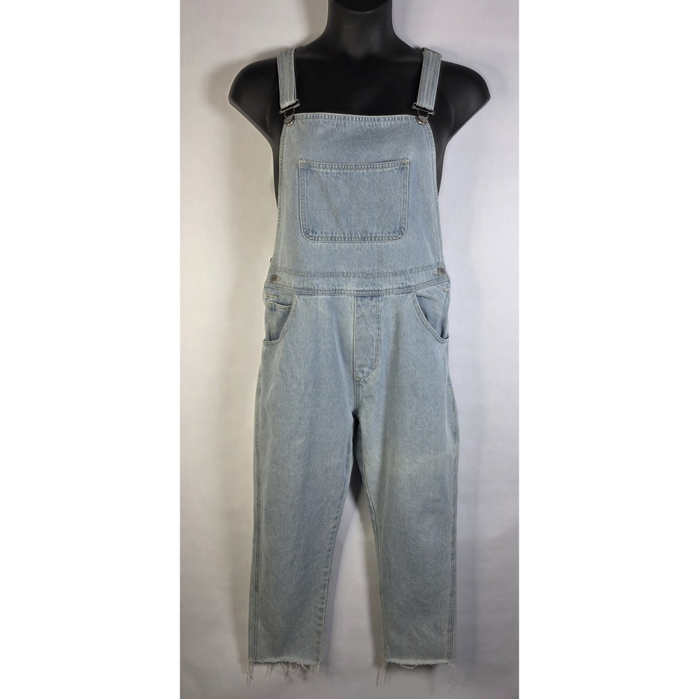 Mod Ref Boyfriend Distressed Denim Overalls Sz L,  Western.